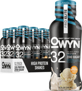 OWYN bottle front packaging showing nutrition facts and benefits