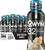 OWYN bottle front packaging showing nutrition facts and benefits