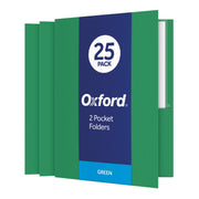 Oxford carpeta frontal verde mostrando portada resistente y color consistente