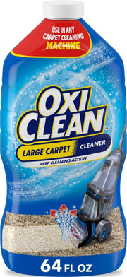 OxiClean frontal de botella 64 fl oz mostrando el envase y capacidad