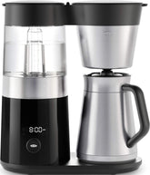 OXO Brew front profile showing compact brewer and status light, emphasizing reliable brewing
