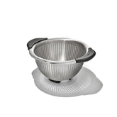 OXO colador frontal de acero inoxidable con acabado duradero y práctico