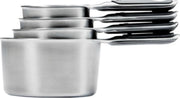 OXO vista frontal del set de tazas medidoras, almacenamiento compacto