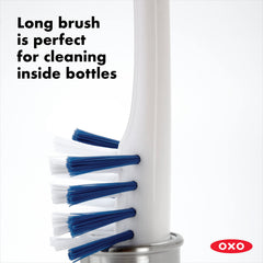 OXO Good Grips cepillo fino para pajillas, elimina residuos dentro de tuberías estrechas