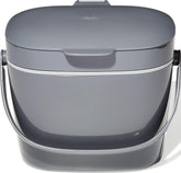 OXO Good Grips compost bin front view showing neat countertop appearance