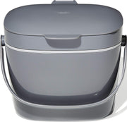OXO Good Grips compost bin front view showing neat countertop appearance
