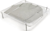 OXO secador plano frontal mostrando superficie de malla, evita deformar prendas