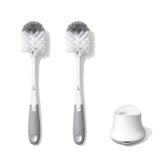 OXO Tot pack frontal de 2 cepillos para biberón, limpieza versátil