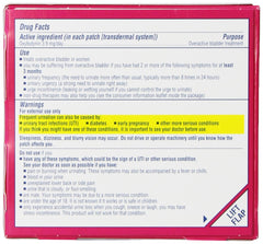 Oxytrol for Women primer plano del parche flexible que facilita uso discreto