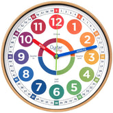 Oyster&Pop vista frontal del reloj infantil, clara lectura rápida