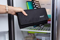 PackIt buckle handle clipped to backpack showing hands-free carry benefit