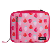 PackIt lonchera Sweet Strawberry vista frontal con cierre, mantiene frescura