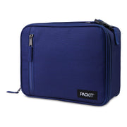PackIt front view showing True Blue bag and zip closure for easy carrying