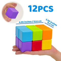 Pairez Toys cubos usados en la bañera, juego impermeable y duradero