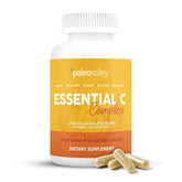 Paleovalley frasco delantero mostrando cápsulas y beneficios naturales