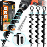 PAMAZY front packaging showing four heavy-duty anchors and driver, ready to secure structures