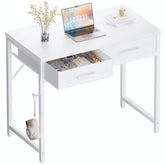 Pamray escritorio blanco frontal mostrando superficie limpia y organizada