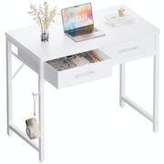 Pamray escritorio blanco frontal mostrando superficie limpia y organizada
