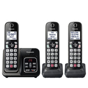 Panasonic front view showing device and answering machine, clear controls benefit