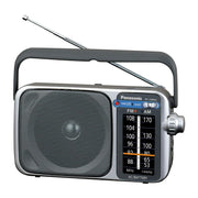 Panasonic RF-2400D front view showing compact design and readable dial for easy tuning