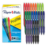 Paper Mate vista frontal del paquete con 24 lápices, suministro confiable