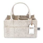 Parker Baby Co. caddy frontal blanco mostrando organización clara