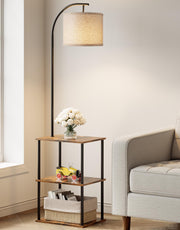 PARTPHONER front view of lamp-table showing sleek profile and space saving