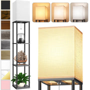 PARTPHONER lámpara de pie frontal mostrando diseño y estantes, mejora decoración