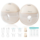 Paruu P16 front view showing compact wearable pump and discreet design benefit