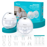 paruu front view of P16 wearable pump showing compact design and brand benefit