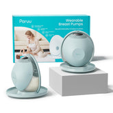Paruu P20 front view showing assembled pump and bottle, portable convenience