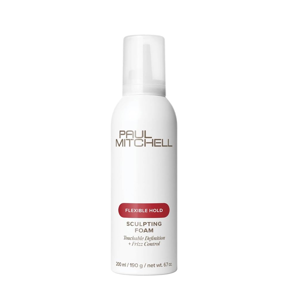 Paul Mitchell envase frontal de Sculpting Foam mostrando diseño y tamaño útil
