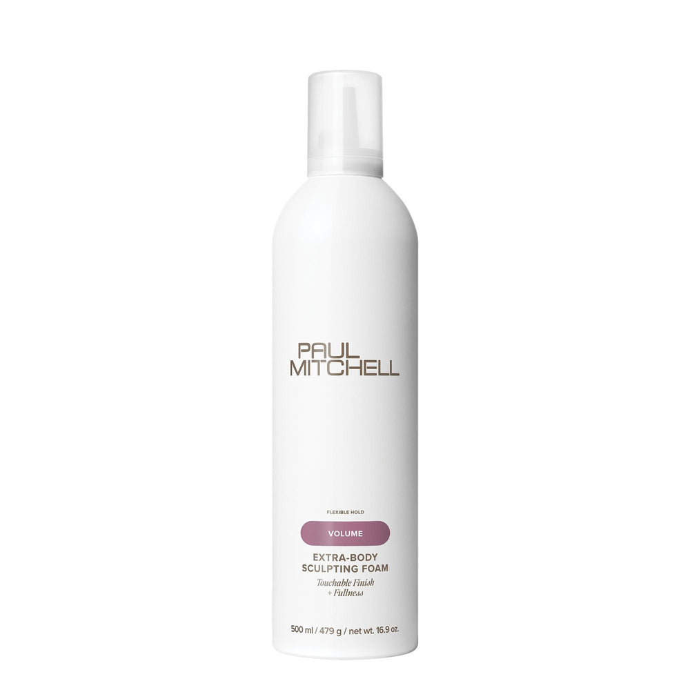 Paul Mitchell frasco delantero mostrando diseño y beneficio de volumen