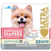 Paw Inspired paquete frontal XXS mostrando 32 unidades y beneficios prácticos