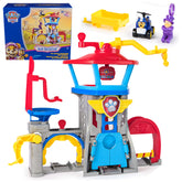 Paw Patrol Adventure Bay tower front view showing multi-level rescue play and durability