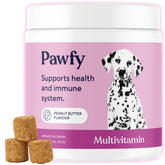 Pawfy front packaging showing 30-count chews and product benefits