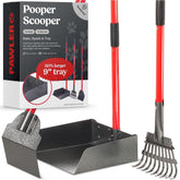 Pawler front view showing full scooper and tray for easy pickup benefit