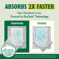 PAWPANG adhesive strips detail keeping the liner firmly in place inside diapers