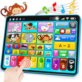 Peacurh tablet frontal mostrando los 39 iconos y botones grandes para aprendizaje