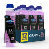 Pedialyte pack de 12 frente mostrando envases listos para usar, hidratación rápida