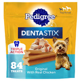 Pedigree Dentastix paquete frontal, visual claro y atractivo del envase