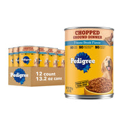 Pedigree lata T-Bone al frente mostrando diseño y conveniencia