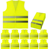 PeerBasics vista frontal del pack de 10 chalecos para mayor seguridad