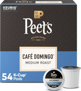 Peet's Coffee frente del empaque caja de 54 cápsulas que muestra cantidad y marca