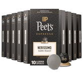 Peet's front packaging showing Nerissimo 100-count benefits
