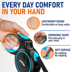 Peflex empuñadura ergonómica antideslizante para comodidad en paseos largos