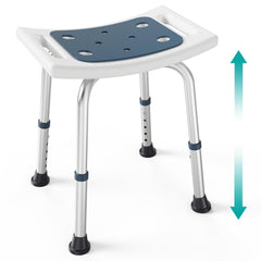 PELEGON silla de ducha frontal mostrando estabilidad y diseño seguro