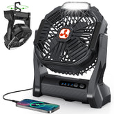 Peouix vista frontal del ventilador portátil mostrando diseño compacto y manejo fácil