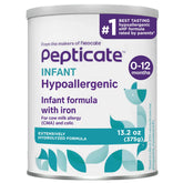 Nutricia Pepticate front can view showing formula branding and size benefit
