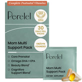perelel mom multi front packaging showing box and sachets for easy postpartum supplementation
